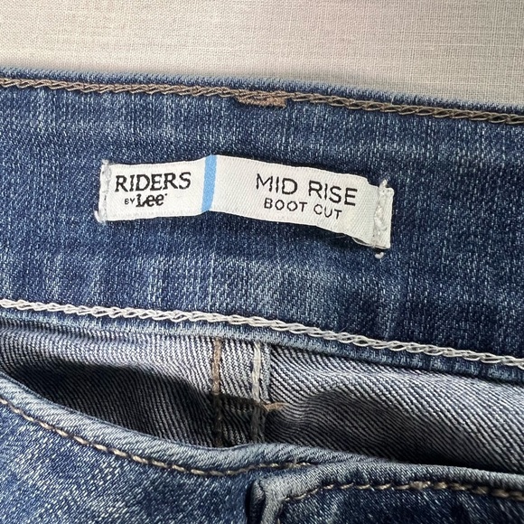 Riders By Lee Midrise Bootcut Jeans Womens Size 12P Embroidered Pockets B-5 - Picture 4 of 11